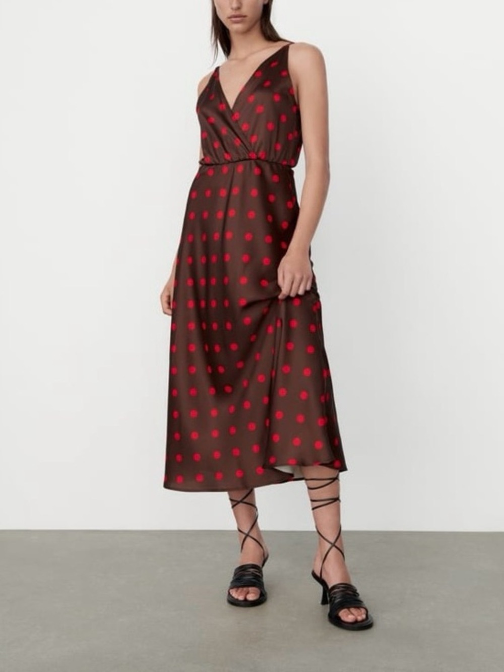 ZARA POLKA DOT DRESS MULTICOLORED - Picture 5 of 9